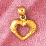 14K GOLD HEART CHARM #3979