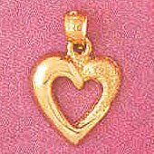14K GOLD HEART CHARM #4015