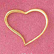 14K GOLD HEART CHARM #4019