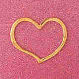 14K GOLD HEART CHARM #4020