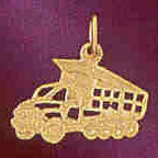14K GOLD CHARM - DUMP TRUCK #4373