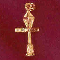 BOURBON STREET LAMP 14K GOLD  CHARM#4846