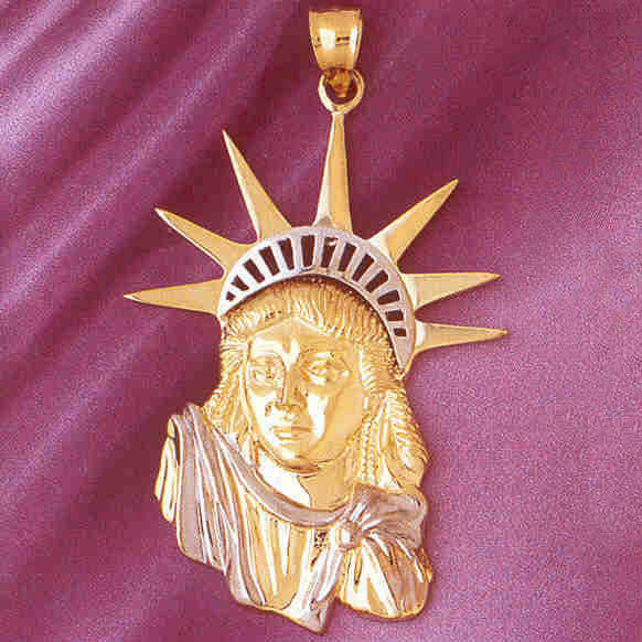 14K GOLD TRAVEL CHARM - STATUE OF LIBERTY #4881