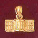 14K GOLD TRAVEL CHARM - WHIE HOUSE #4906