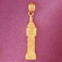 14K GOLD CHARM/PENDANT - BIG BEN # 4946