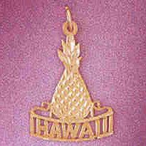 14K GOLD TRAVEL CHARM  - HAWAII #4982