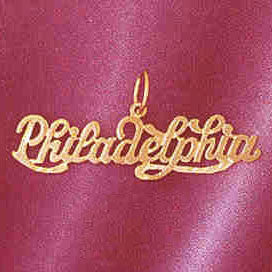 14K GOLD TRAVEL CHARM - PHILADELPHIA #4993