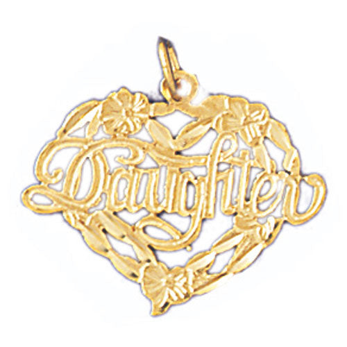 14K GOLD SAYING CHARM - DAUGHTER #9919