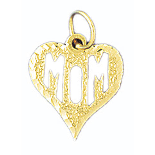 14K GOLD SAYING CHARM - MOM #9760