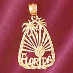 14K GOLD TRAVEL CHARM - FLORIDA #5002
