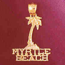14K GOLD TRAVEL CHARM - MYRTLE BEACH #5021