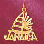 14K GOLD TRAVEL CHARM - JAMAICA #5030