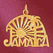 14K GOLD TRAVEL CHARM - JAMAICA #5034