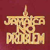 14K GOLD TRAVEL CHARM - JAMAICA NO PROBLEM #5035