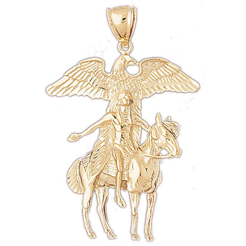14K GOLD CHARM - AMERICAN INDIAN #5272