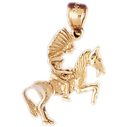 14K GOLD CHARM - AMERICAN INDIAN #5278