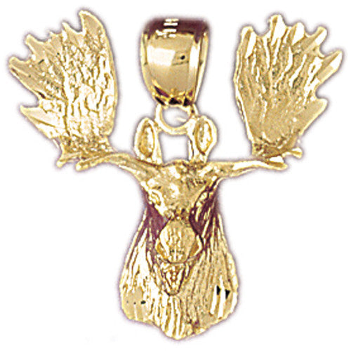 ALASKA CHARMS, 14K YELLOW GOLD  - ELK #5348