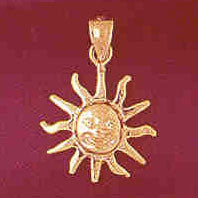 14K GOLD CHARM - SUN #5659