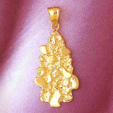 14K GOLD NUGGET CHARM #5757