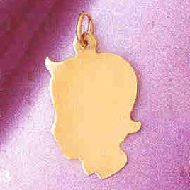 14K GOLD SILHOUETTE CHARM - SIDEVIEW #5834
