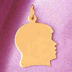 14K GOLD SILHOUETTE CHARM - SIDEVIEW #5841