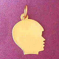14K GOLD SILHOUETTE CHARM - SIDEVIEW #5843