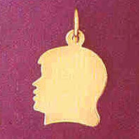 14K GOLD SILHOUETTE CHARM - SIDEVIEW #5844