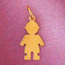 14K GOLD SILHOUETTE CHARM - A GIRL #5858