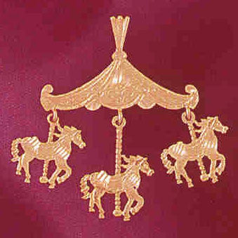 14K GOLD MISCELLANEOUS CHARM - CAROUSEL #5986