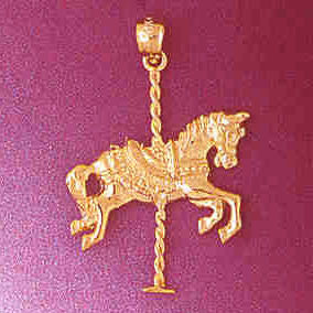 14K GOLD MISCELLANEOUS CHARM - CAROUSEL #5995