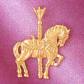 14K GOLD MISCELLANEOUS CHARM - CAROUSEL #5999