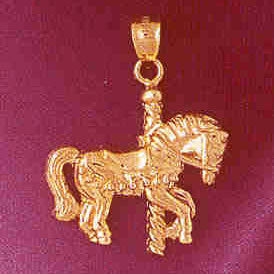 14K GOLD MISCELLANEOUS CHARM - CAROUSEL #6000