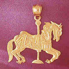 14K GOLD MISCELLANEOUS CHARM - CAROUSEL #6018