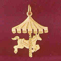 14K GOLD MISCELLANEOUS CHARM - CAROUSEL #6019
