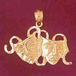 14K GOLD MISCELLANEOUS CHARM - DRAMA MASK #6086