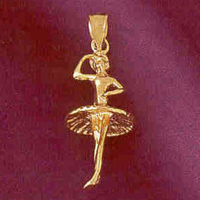 14K GOLD CHARM - BALLERINA #6130