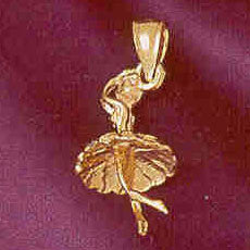 14K GOLD CHARM - BALLERINA #6131