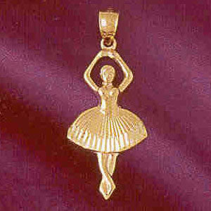 14K GOLD CHARM - BALLERINA #6132