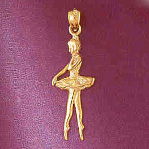 14K GOLD CHARM - BALLERINA #6135