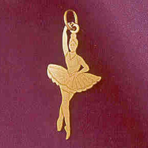 14K GOLD CHARM - BALLERINA #6136