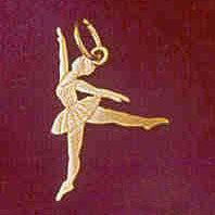 14K GOLD CHARM - BALLERINA #6138