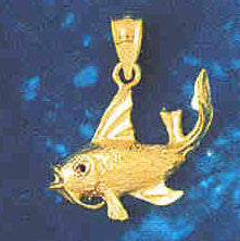 14K GOLD NAUTICAL CHARM - BASS #616