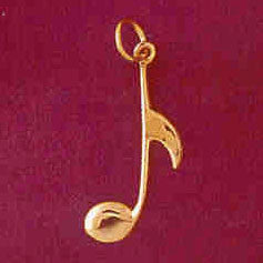 14K GOLD MUSIC CHARM - NOTE #6271