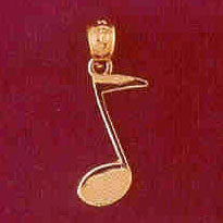 14K GOLD MUSIC CHARM - NOTE #6272