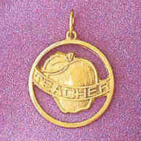 14K GOLD TEACHER CHARM #6289