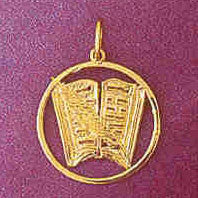 14K GOLD BOOK CHARM #6290