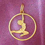 14K GOLD SPORT CHARM - GYMNASTICS #6311