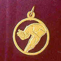 14K GOLD SPORT CHARM - GYMNASTICS #6312