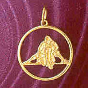 14K GOLD SPORT CHARM - BODYBUILDING #6318