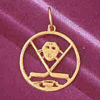 14K GOLD SPORT CHARM - HOCKEY #6325